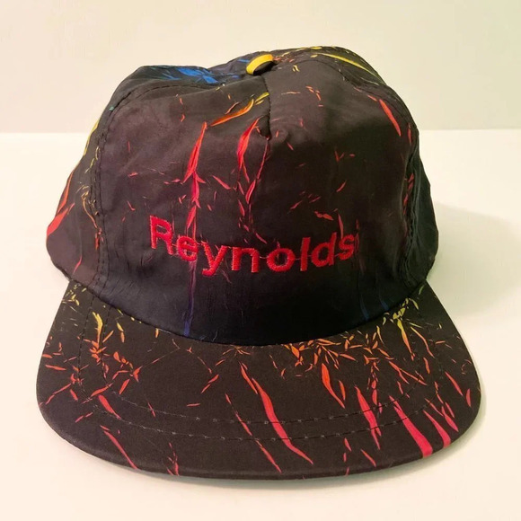 Vintage Reynolds Paint Splatter Atheltic Headwear Hap Snapback Nylon Cap - Picture 16 of 16
